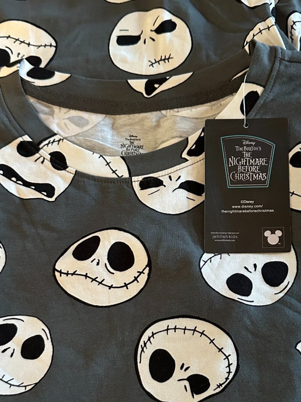 Women's Disney Nightmare B/F Christmas Jack Skellington 2 pc Pajamas Size M NWT